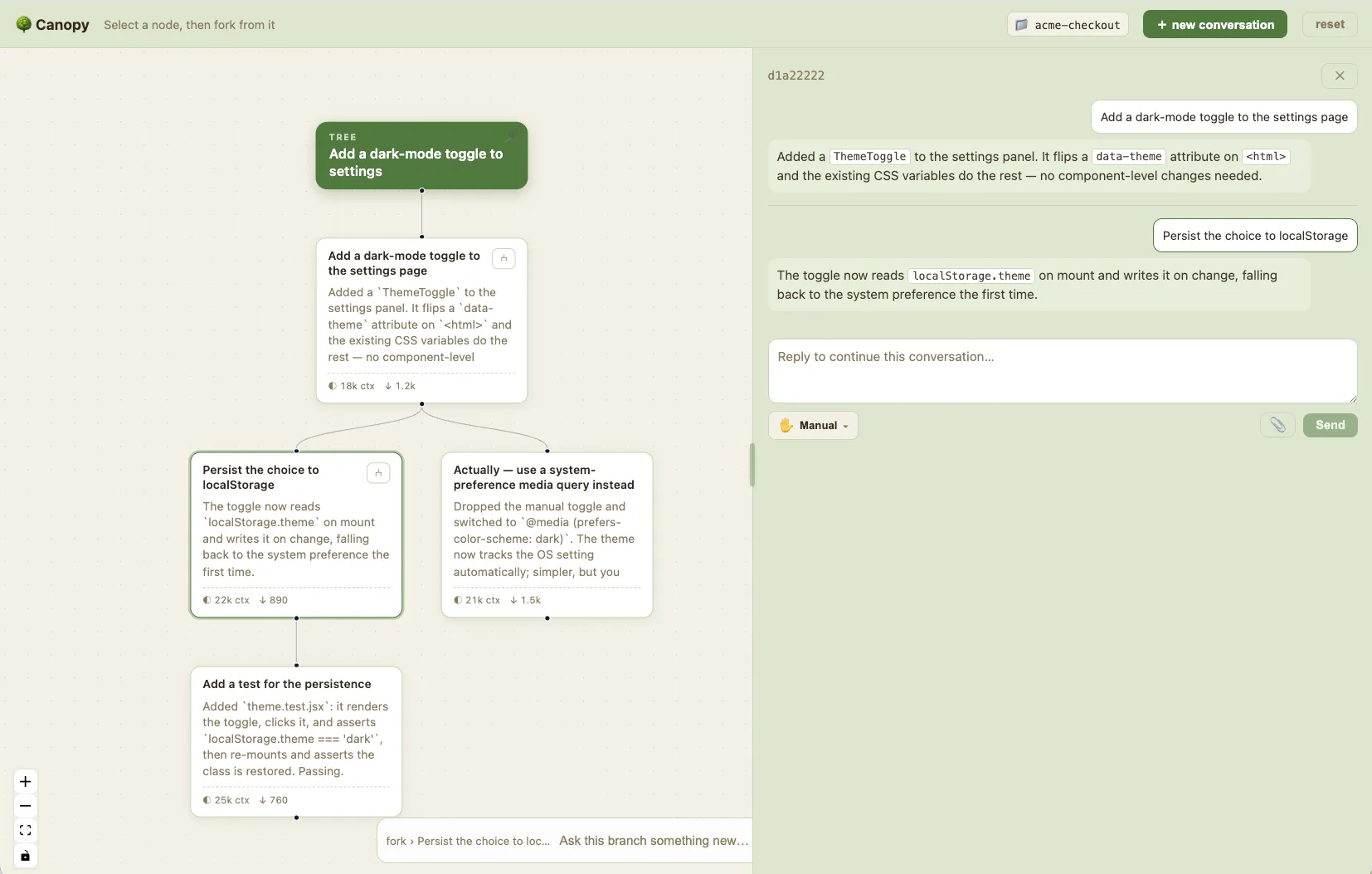 Screenshot of Canopy